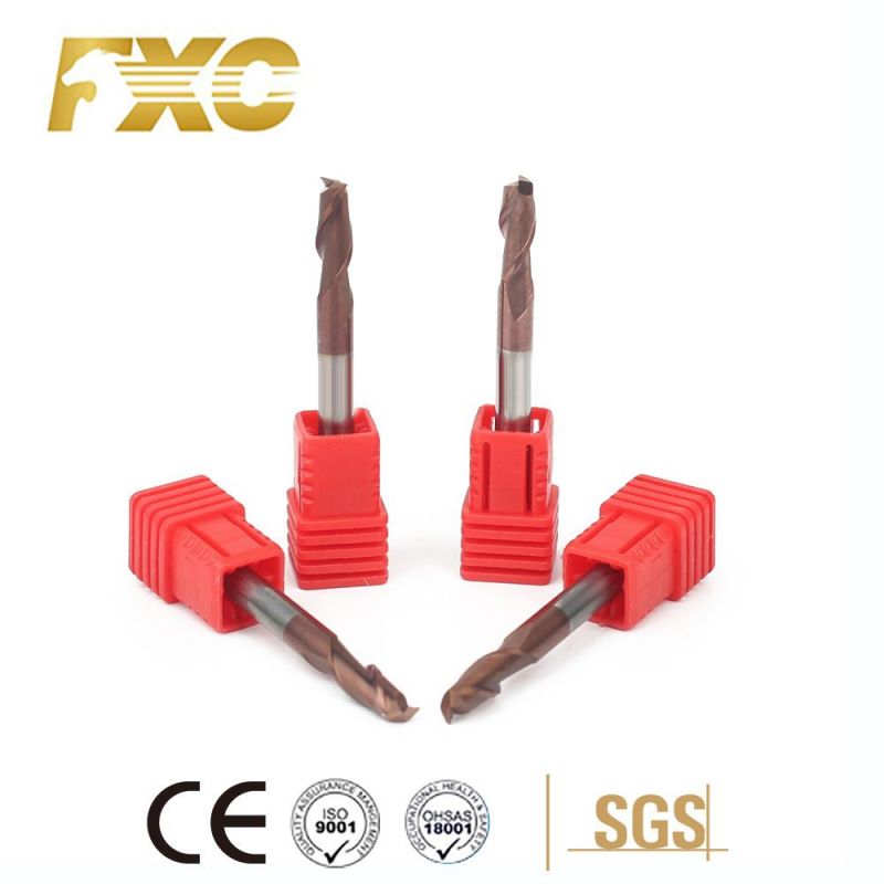 Tungsten Carbide HRC55 2 Flutes High Speed Cutting Tool