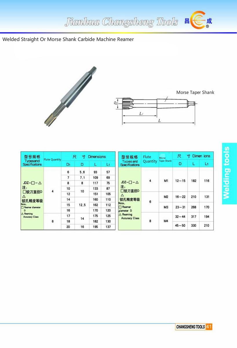 Straight, Spiral Slot HSS, Solid Carbide Reamer for CNC Machine Reaming