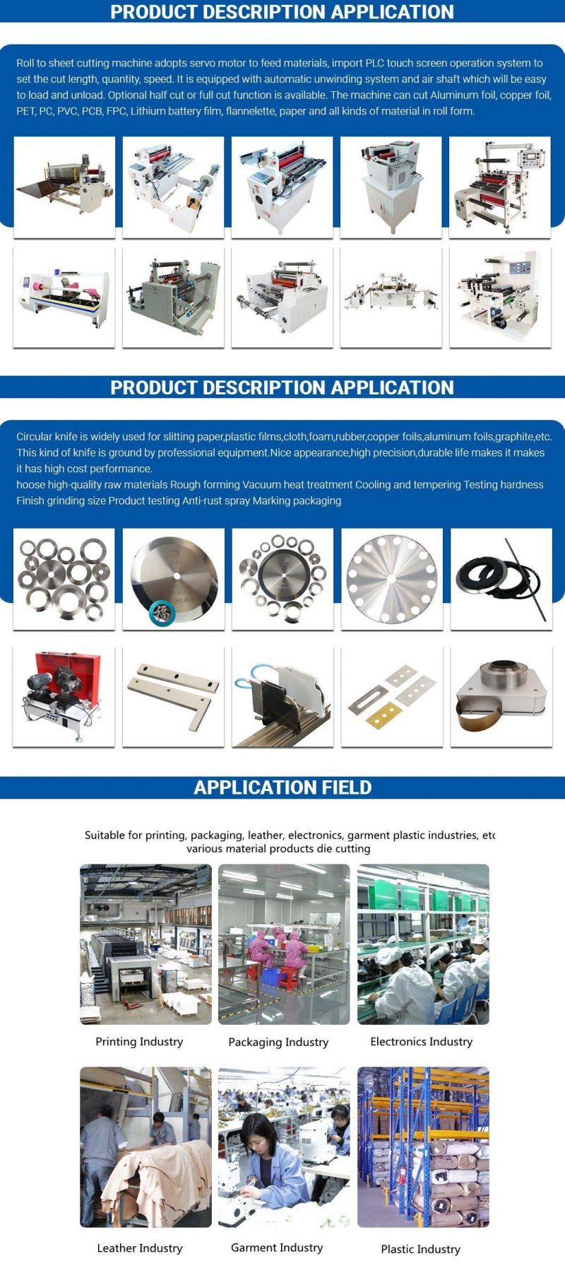 Burr-Free, Widely Applied Slitting Machine Shanggong Wooden Case Rotary Saw Blade