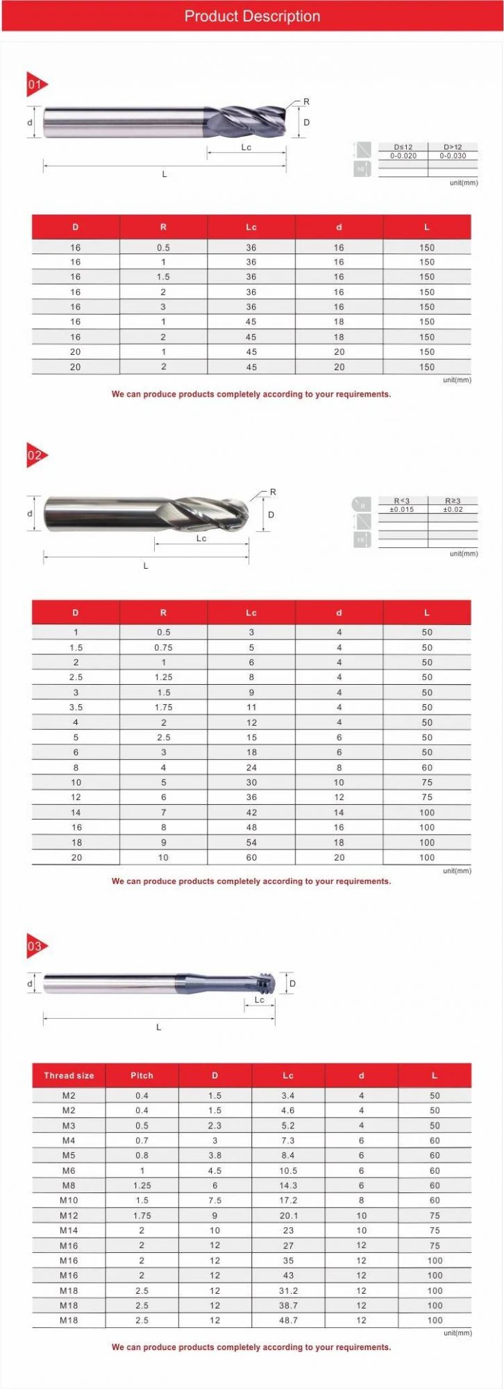 Tungsten Carbide Milling Cutter Tool CNC Milling Drill