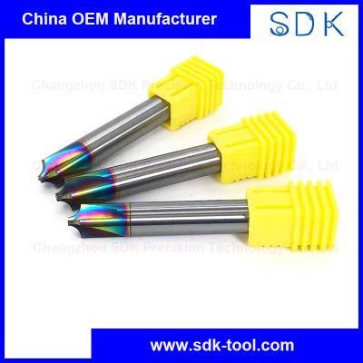 High Performence Seven Colors for Dlc Coated Tungsten Carbide Corner Rounding Milling Tools for Aluminum