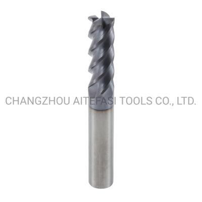 Solid Carbide End Mill for Aluminium 4 Flute Tungsten Carbide End Mill