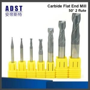 50 Degrees 2 Flute Carbide Flat End Mill 1-20mm Radius Tungsten Steel Milling Cutter CNC Cutting Tool