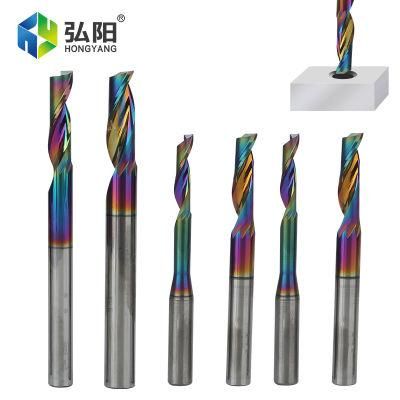 CNC Machining End Mill Carbide-Coated Tungsten Steel Cutting Woodworking Metal Aluminum Engraving Single-Edged Spiral Drill