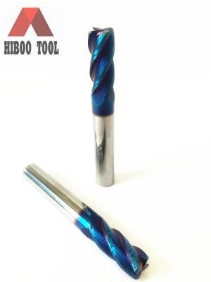 HRC65 Blue Nano Coating Carbide Corner Radius Milling Tools