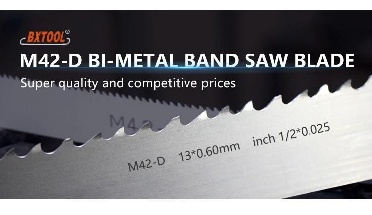 1640*13*0.6mm Bxtool M42 HSS Bimetal Band Saw Blades Cutting Metal Good Quality