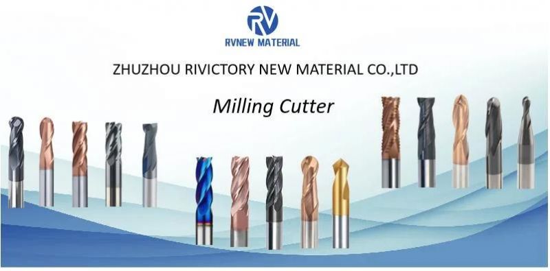 Solid Carbide 4 Flutes Milling Cutters for Steel HRC55 Tools