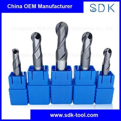Cheap Carbide Ball Nose End Mill Milling Cutter R6 2f for Steel Machining
