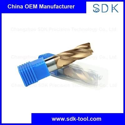 Hot Sale Carbide Roughing End Mills for Stainless Steel with Bronze Coating