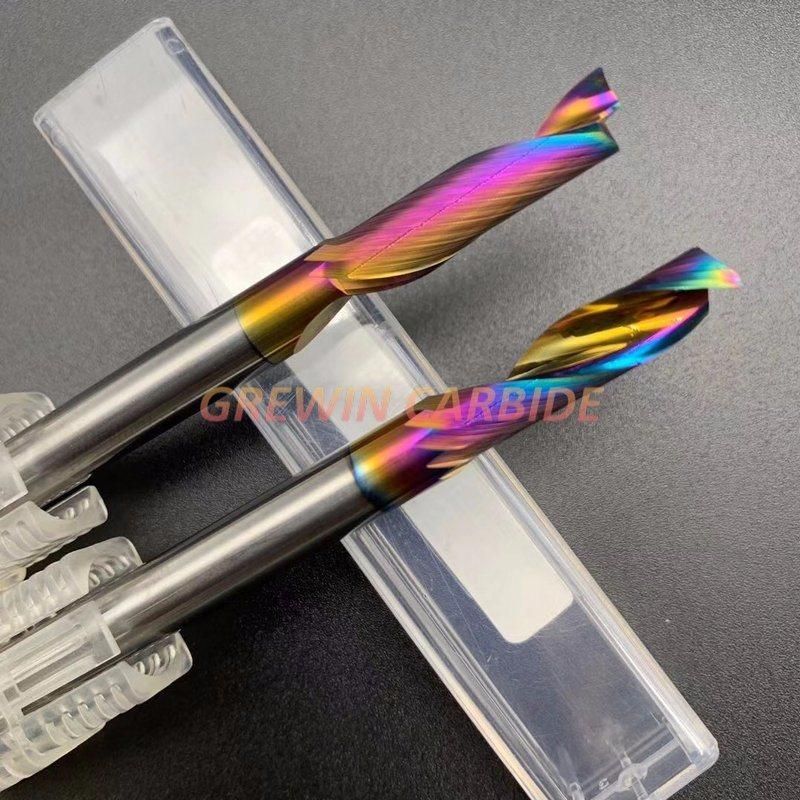 Gw Carbide-Carbide End Mill Cutting Tools with Rainbow Colour