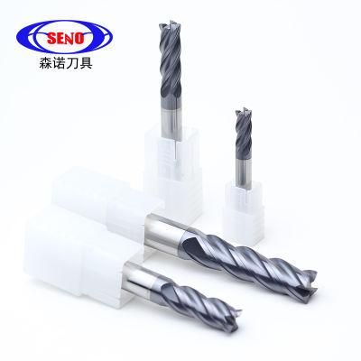High Quality Hardware Seno in China 4flutes HRC60 Flat Carbide End Milling Cutter