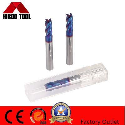 Solid Carbide End Mill HRC65 Blue Nano Coating Tool