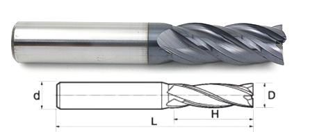 Bfl D4*11*D4*75/100-4f Flat Carbide End Mills Extra Length Customized in Stock HRC55