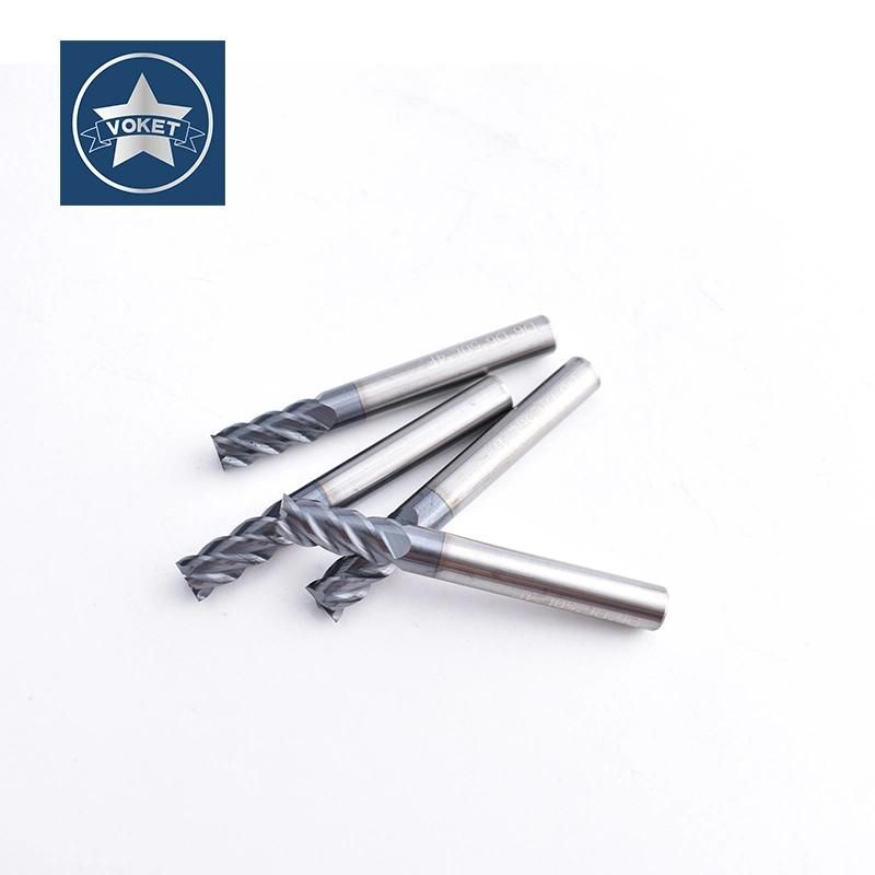 60° Solid Tungsten Carbide End Mill 4 Flutes Square Mills Miling Cutter HRC60 1mm 1.5mm 2mm 2.5mm 3mm 4mm 5mm 6mm 8mm 10mm 12mm