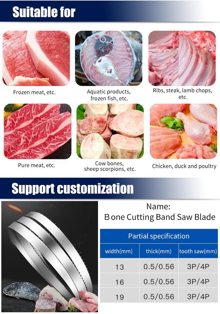 Food Processor Bone Saw Bandsaw Meat Cutting Machine Blades