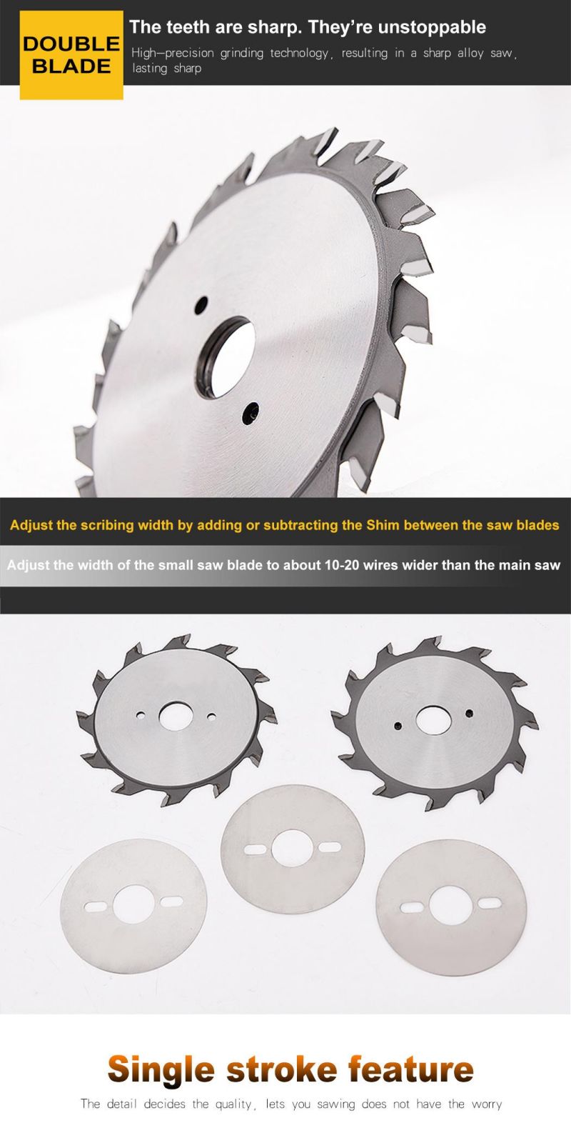 Tct Conical Scoring Circular Saw Blade for Wood 300mmx3.2X30X96t