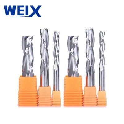 Weix Upordown Cut End Mill Carbide 3 Flutes Spiral End Mill Cutters for Woodworking