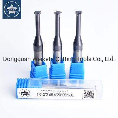 Tr10*2 CNC Tungsten Steel Single Tooth 30 Degree Trapezoidal Thread Milling Cutter Tr 8 9 10 11 12 14 16 18 20 22 24 26 28 Mill Mills