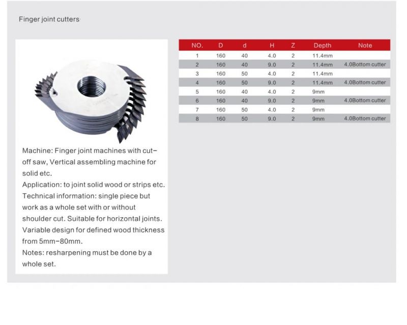 Kws Finger Joint Cutter CNC for Hard Wood and Solid Wood