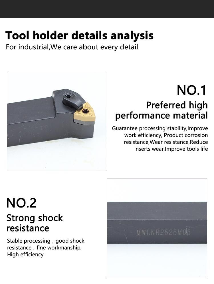 External Cutter Wtjnr1616h16 CNC Indexable Cutting Tools Turning Toolholder for Lathe Machine