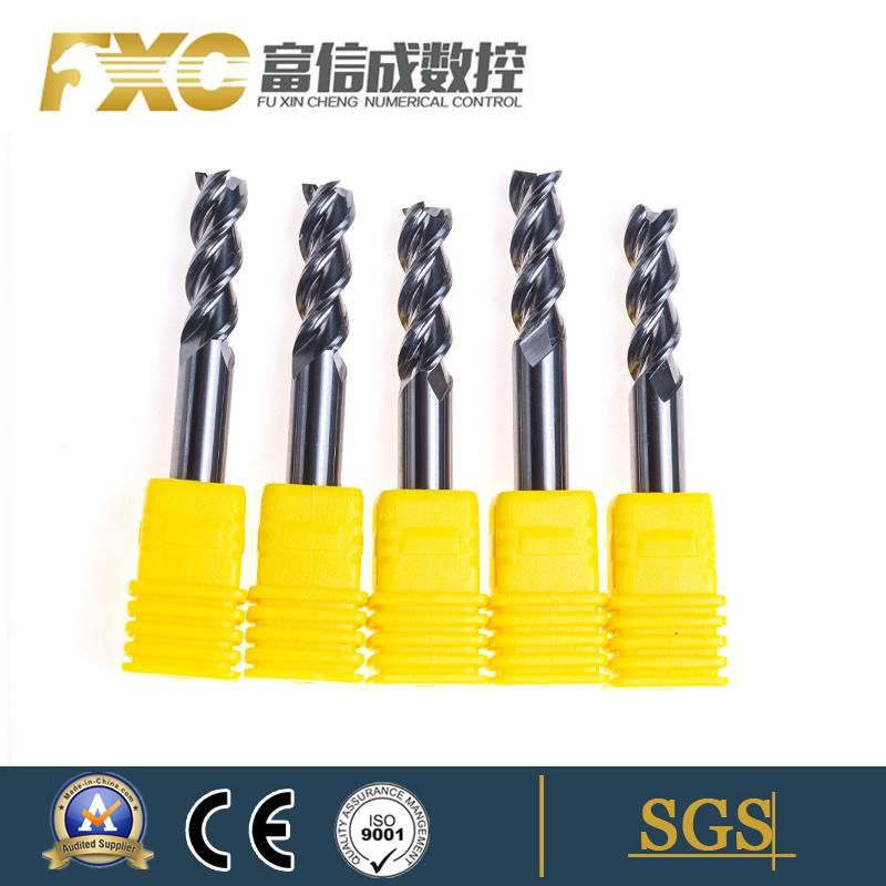 Hot Sale HRC55 Tungsten Carbide 3 Flute End Mill Tool for Aluminum