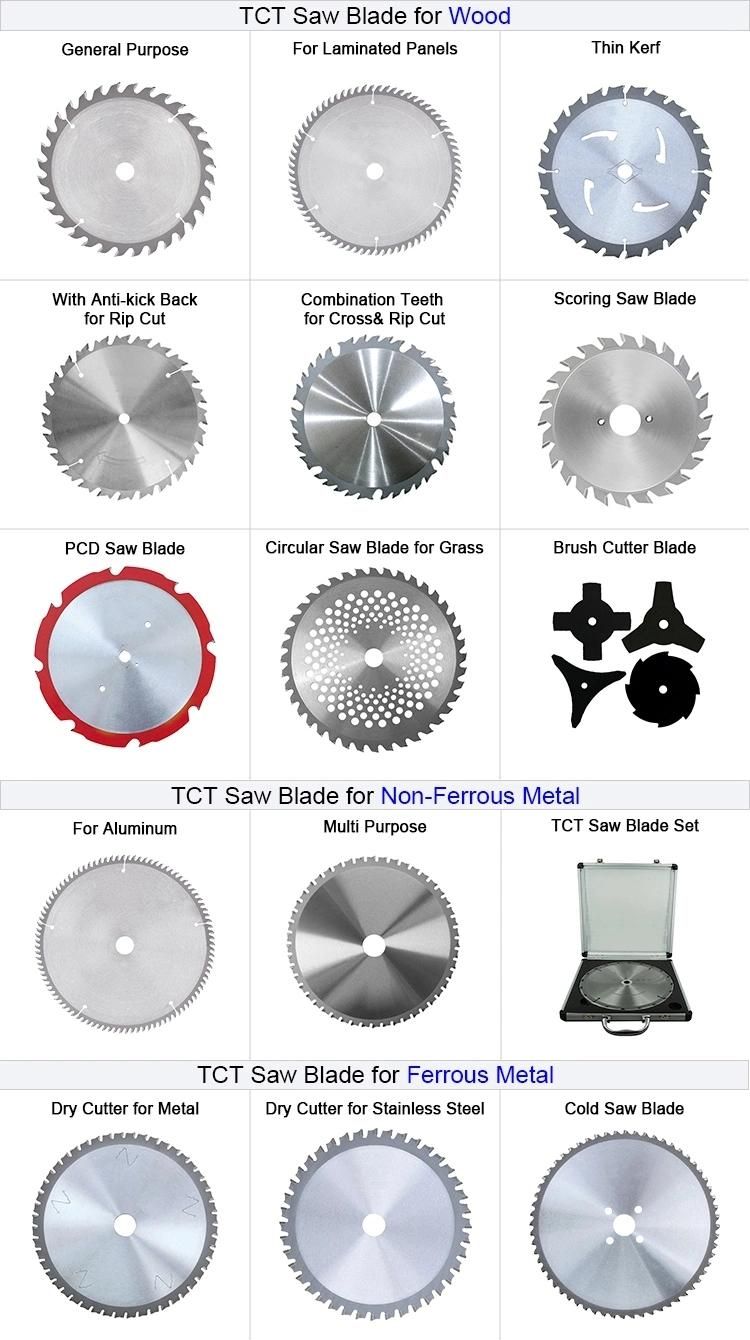 Framing Carbide Tipped Tct Circular Saw Blade Wheel Discs Cutter for Wood PVC Plastic Cutting