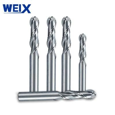 Weix Manufacture Solid Carbide Ball Nose Spiral Milling Cutter End Mill