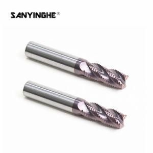 Tungsten Carbide Spiral Threading Metal Rough End Mills CNC Milling Cutter