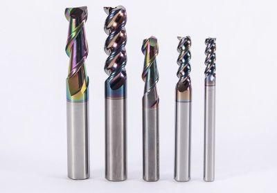 High-Efficiency Tungsten Steel Milling Cutter with Colorful Composite Coating for Processing Aluminum