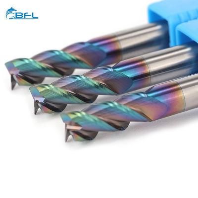 3 Flutes Solid Carbide CNC End Milling Cutter for Alumunum Color Coated