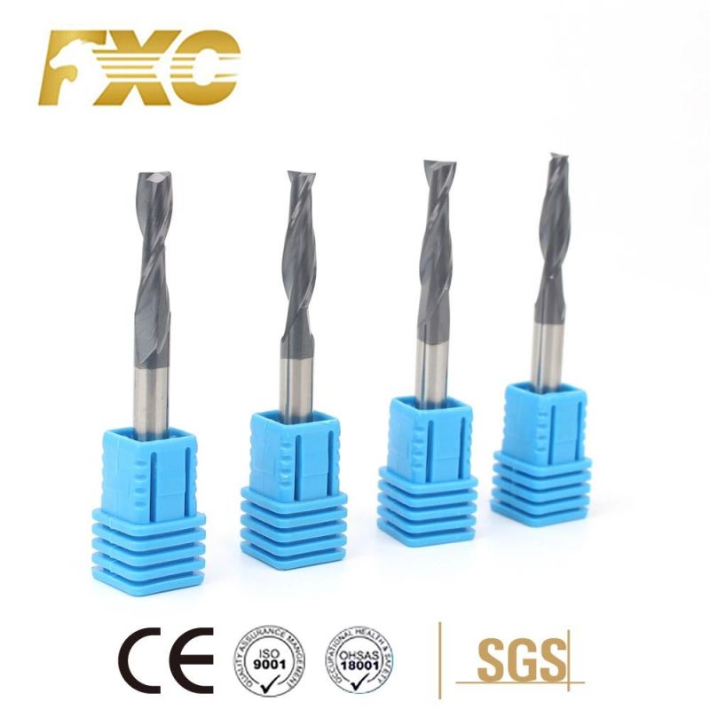 High Precision 2 Flutes HRC45 Solid Carbide Square End Mill for Cutter