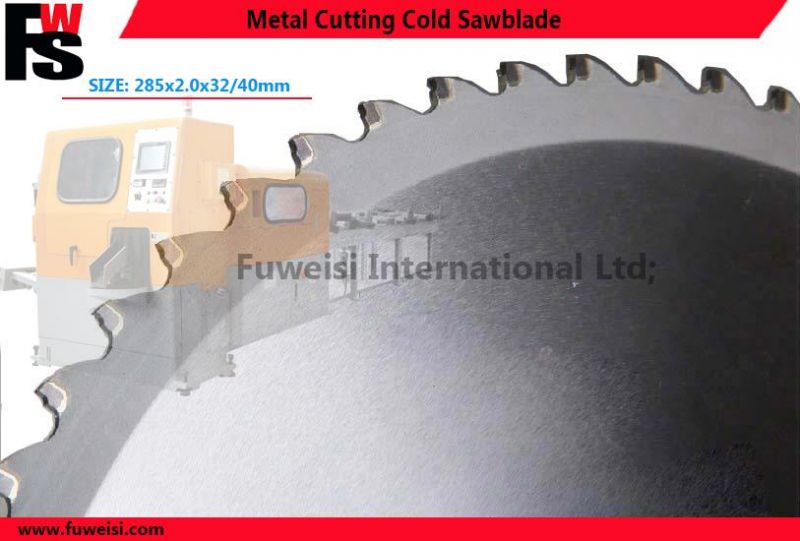 Cermet Tip Circular Saw Blade 285 X 1.7 X 2.0 X 32 X 80t for Steel Bar Cutting.