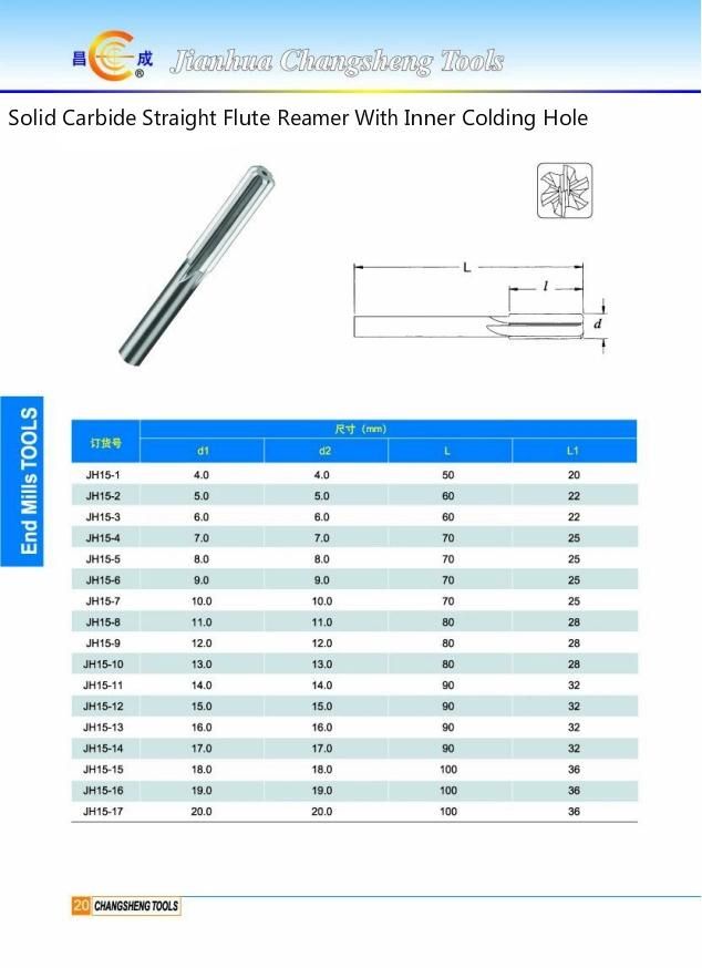 HRC55° Carbide 4 Flutes Reaming Drill for Roughing Process