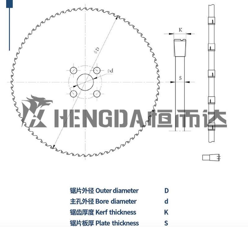 Metal Cutting Circular Cold Saw Blade, Machine Tool, Cermet Tipped