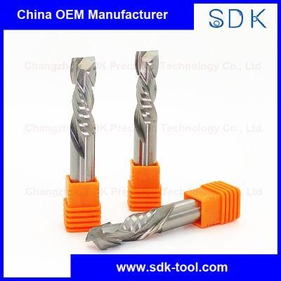 Top Quality Low Price Solid Carbide 2 Flute up and Down Cut End Mill Compression Cutting Tool Bit for Wood