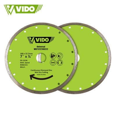 Vido 180mm Saw Blades Gemstone Grinder Cutting Diamond Disc for Ceramics