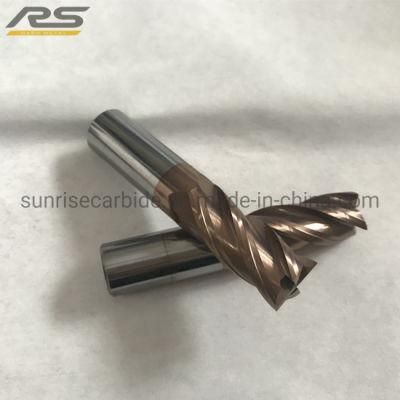 HRC60 Carbide Endmill 4 Flutes Bull Nose Milling Cutter CNC Machine Tools