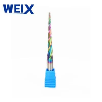 Weix New High Efficiency Taper Ball Nose End Mill CNC Carbide Tungsten Coated Milling Cutter