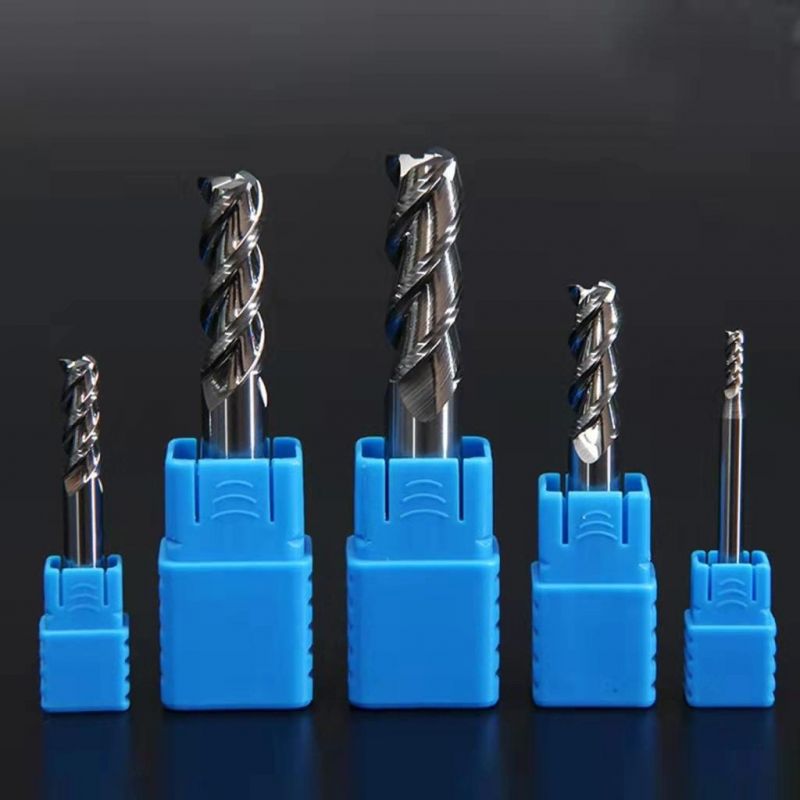 Tungsten Carbide End Mills HRC45/55/60/65 Square Ball Nose 2/3/4 Flute Solid Milling Pins Cutters CNC Machine Carbide Cutting Tool