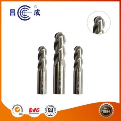 China Factory Tungsten Carbide 3 Flutes Ball Nose Integral End Mill