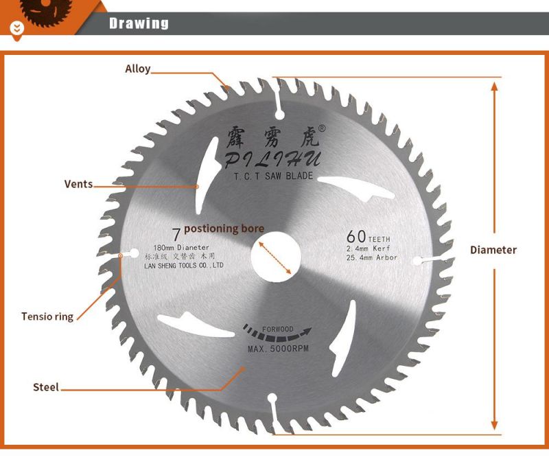 China Alloy Steel Cutting Disc Saw Blade for Wood