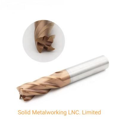 TiSiN coated carbide end mill HRC55 for steel