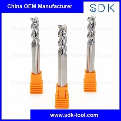 Factory Supplier 3 Flute Square Tungsten Carbide End Mill for Aluminum Metal Milling Cutter Bits