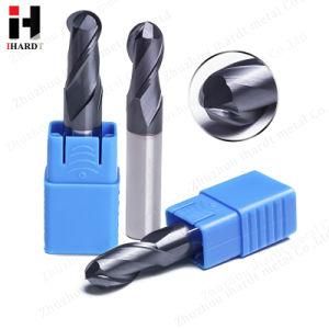 Ihardt HRC45 2flute Ball Nose End Mill Cutter with Black Coating