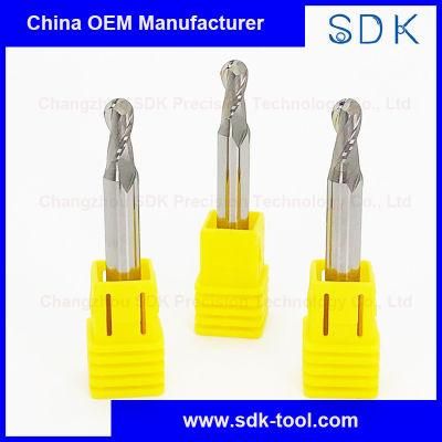 Standard Cutting Tools High Quality 2 Flute Solid Carbide Aluminium Ball End Mill