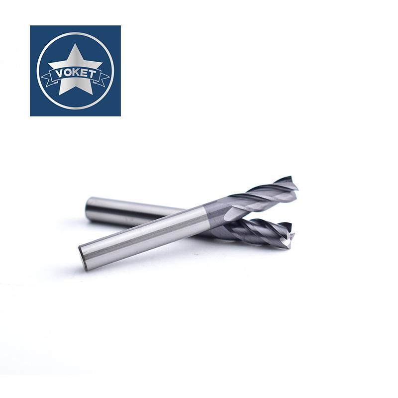 60° Solid Tungsten Carbide End Mill 4 Flutes Square Mills Milling Cutter 1mm 1.5mm 2mm 2.5mm 3mm 4mm 5mm 6mm 8mm 10mm HRC60 for Stainless Steel