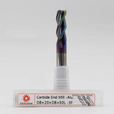 Solid Carbide End Mills with excellent cutting edges
