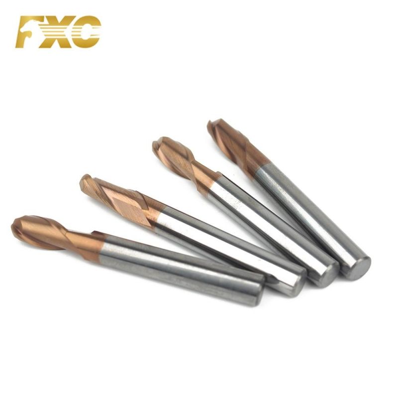 Customized Special Tungsten Carbide 2 Flutes Ball Nose End Mill Cutter