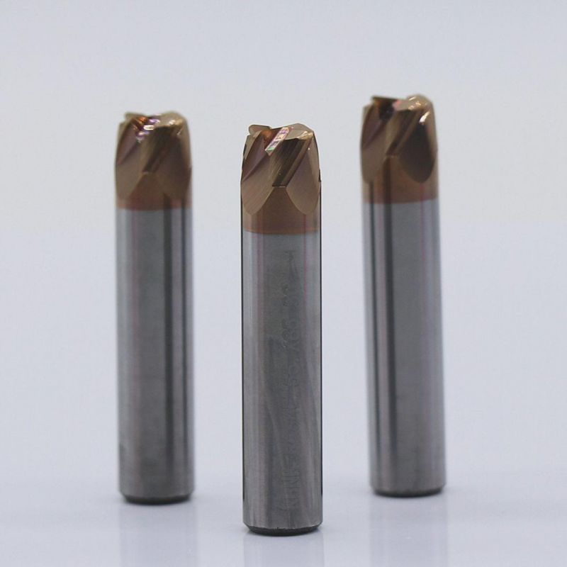 PVD coated CNC carbide 6 flutes end mills HRC55