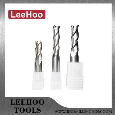 HRC55 3 Flutes Solid Carbide Roughing Cutting Tools for Aluminum Machining